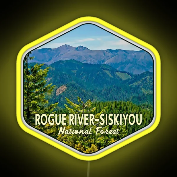 Rogue River Siskiyou National Forest Souvenir RGB Neon Sign