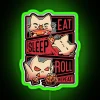 Roleplayer Routine Kitten Dice Roll RGB Neon Sign - Image 4