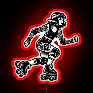 Roller Skate Girl RGB Neon Sign