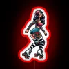 Rollerskater Pinup With Tattoos RGB Neon Sign - Image 2