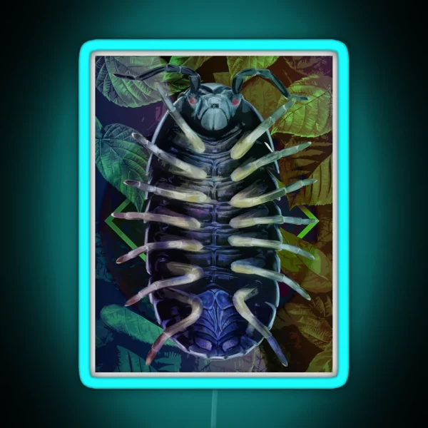 Roly Poly Armadillidium Vulgare Arthropoda Collection RGB Neon Sign
