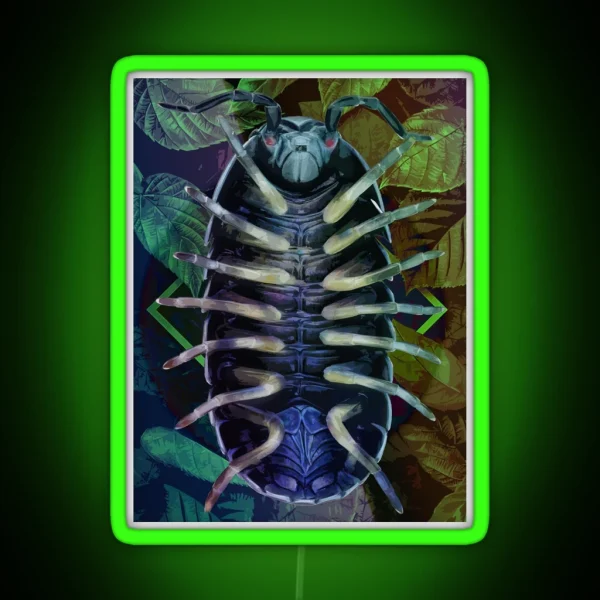 Roly Poly Armadillidium Vulgare Arthropoda Collection RGB Neon Sign