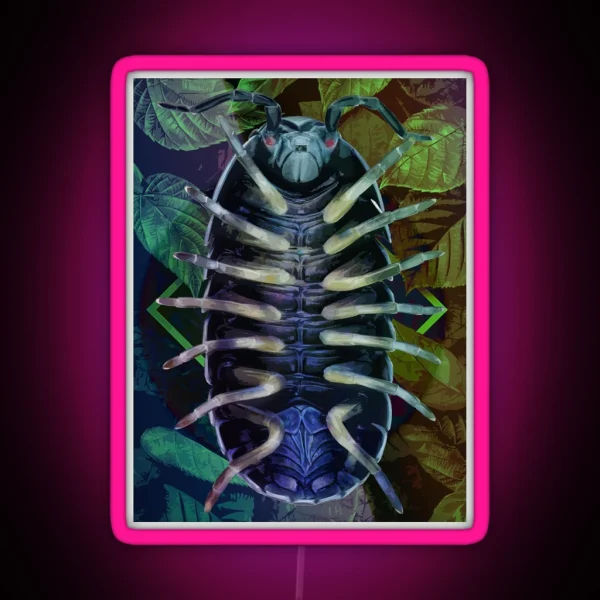 Roly Poly Armadillidium Vulgare Arthropoda Collection RGB Neon Sign