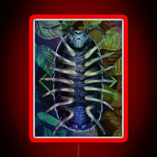 Roly Poly Armadillidium Vulgare Arthropoda Collection RGB Neon Sign