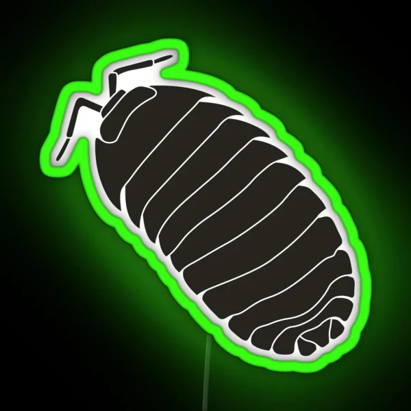 Roly Poly Isopod Armadillidium RGB Neon Sign