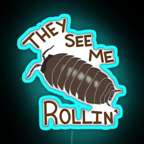 Roly Poly Rollin RGB Neon Sign