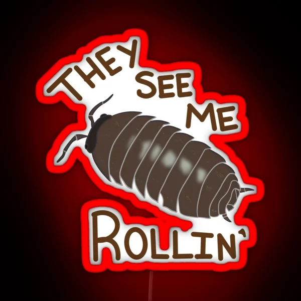 Roly Poly Rollin RGB Neon Sign