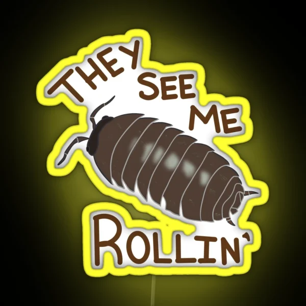 Roly Poly Rollin RGB Neon Sign