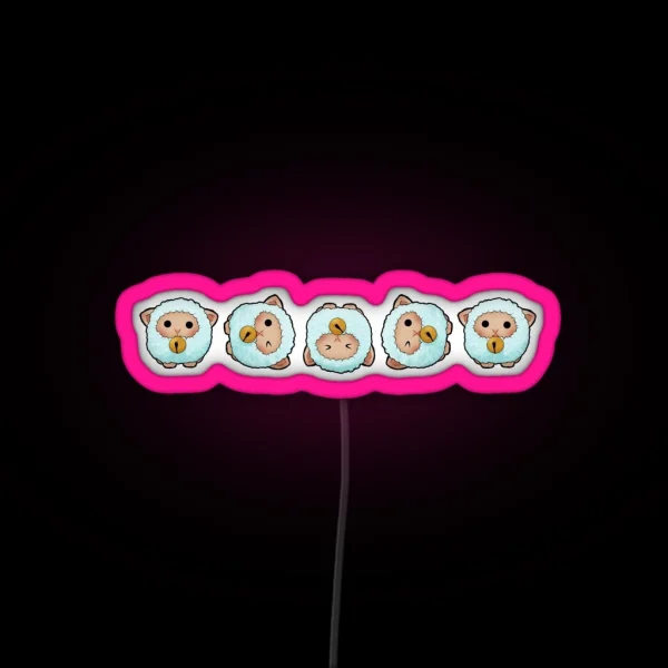 Roly Poly Sheep RGB Neon Sign