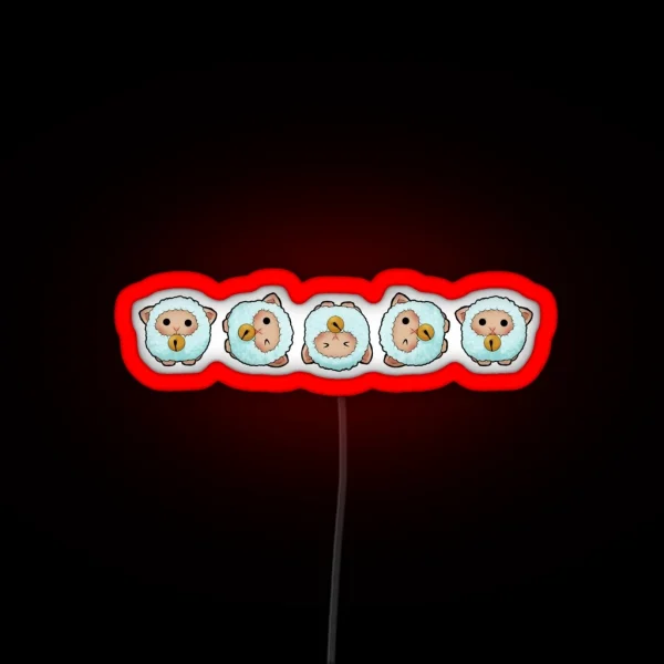Roly Poly Sheep RGB Neon Sign