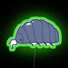 roly poly bug neon sign rgb green