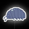 Roly poly bug rgb neon sign white.