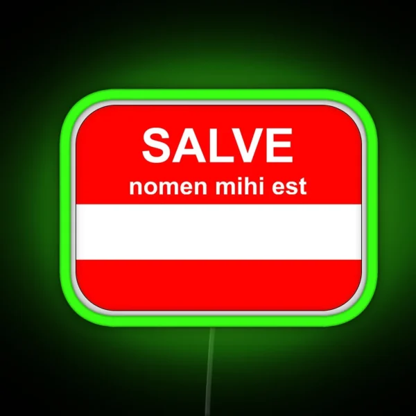 Roman Name Tag RGB Neon Sign