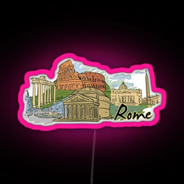 Rome Italian RGB Neon Sign