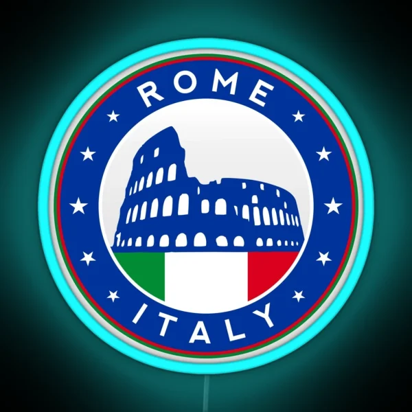 Rome Italy Led Circle RGB Neon Sign