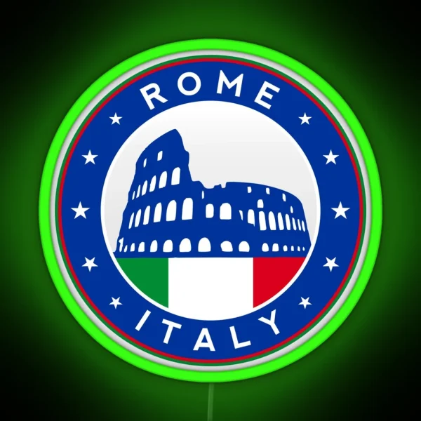 Rome Italy Led Circle RGB Neon Sign