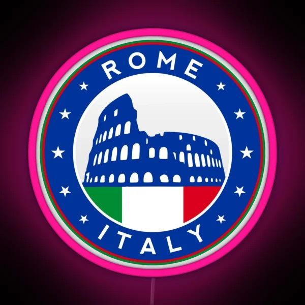 Rome Italy Led Circle RGB Neon Sign