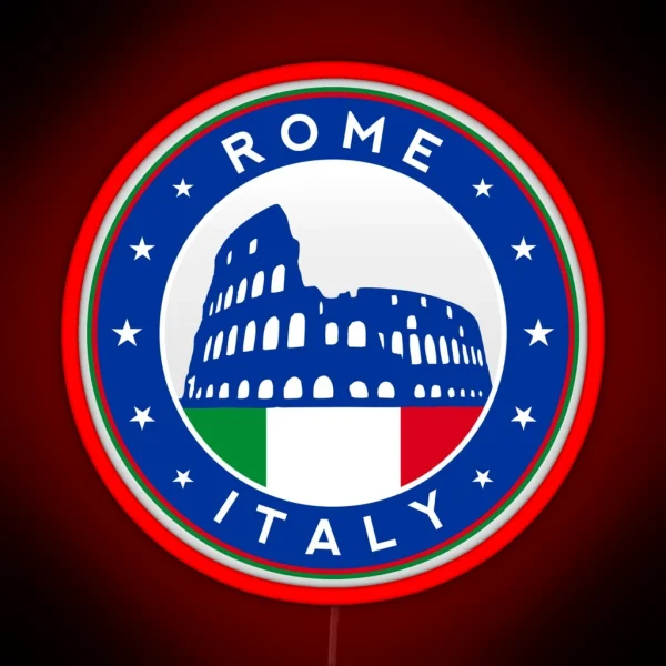 Rome Italy Led Circle RGB Neon Sign