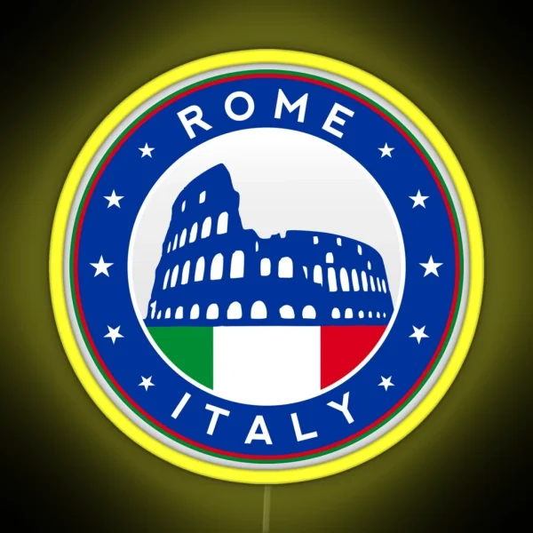 Rome Italy Led Circle RGB Neon Sign