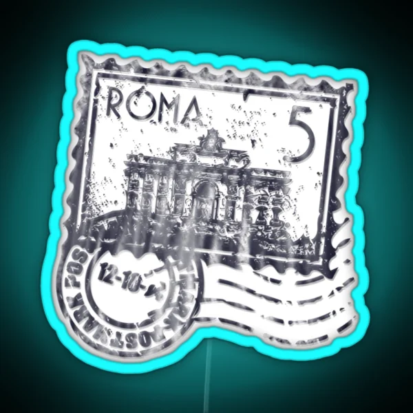 Rome Stamp RGB Neon Sign