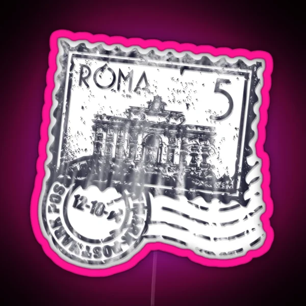 Rome Stamp RGB Neon Sign