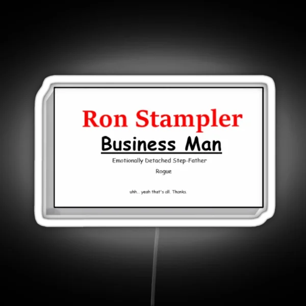 Ron Stampler S Extremely Sharp Business Card RGB Neon Sign