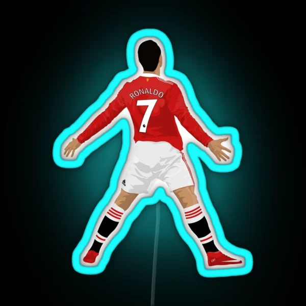 Ronaldo CR7 Manchester Unided RGB Neon Sign