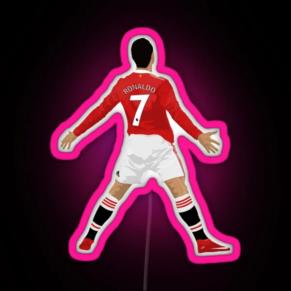 Ronaldo CR7 Manchester Unided RGB Neon Sign
