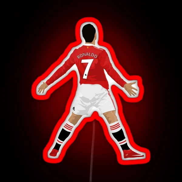 Ronaldo CR7 Manchester Unided RGB Neon Sign