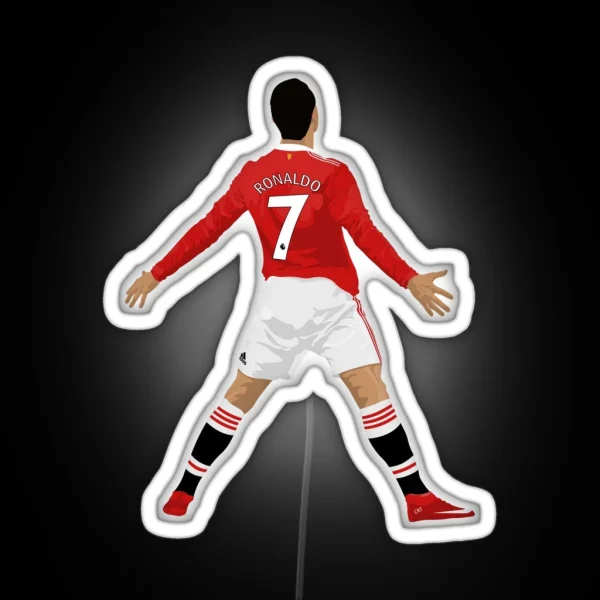 Ronaldo CR7 Manchester Unided RGB Neon Sign