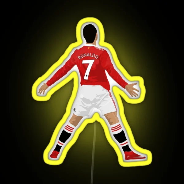 Ronaldo CR7 Manchester Unided RGB Neon Sign