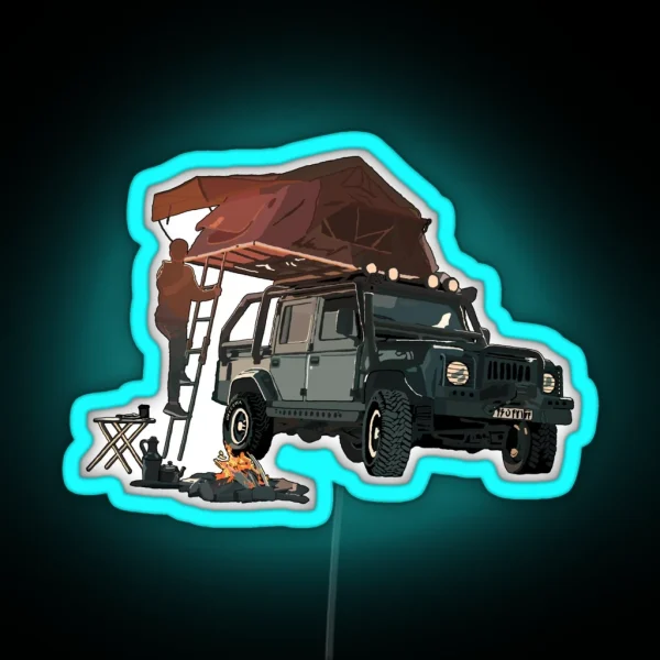 Roof Tent RGB Neon Sign