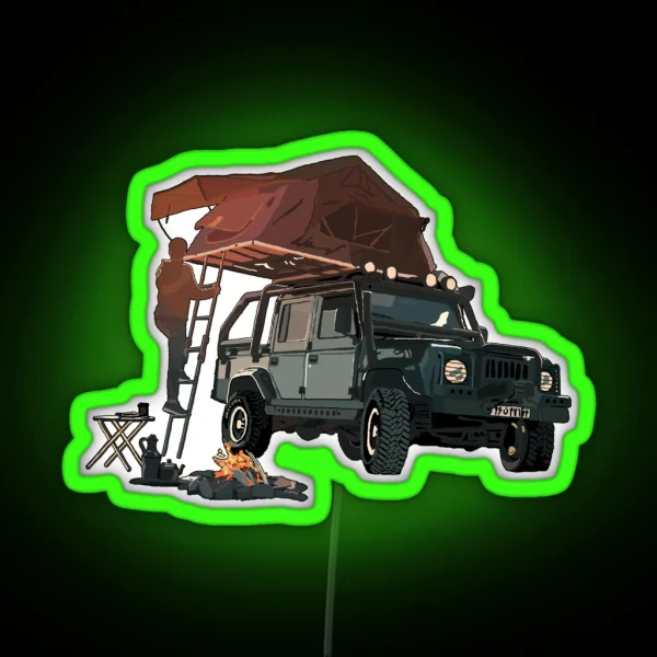 Roof Tent RGB Neon Sign