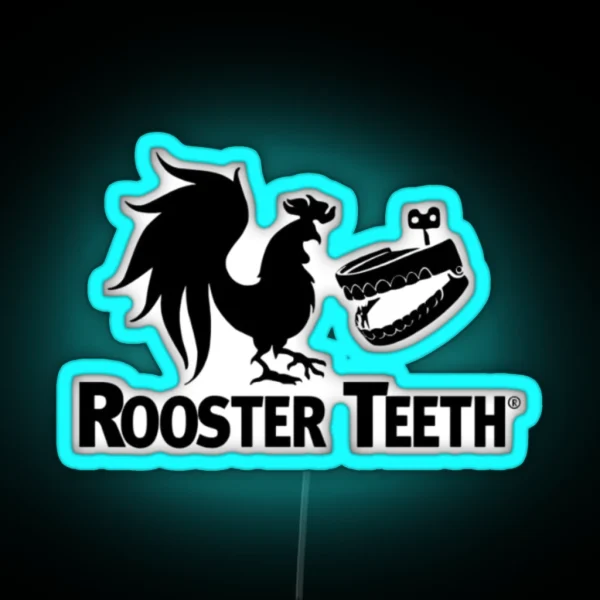 Rooster Teeth Old Logo RGB Neon Sign