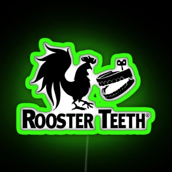 Rooster Teeth Old Logo RGB Neon Sign