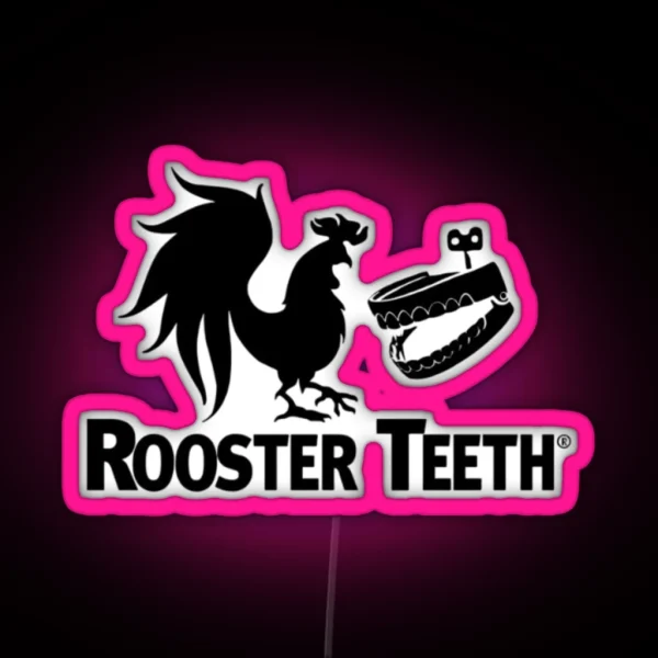Rooster Teeth Old Logo RGB Neon Sign