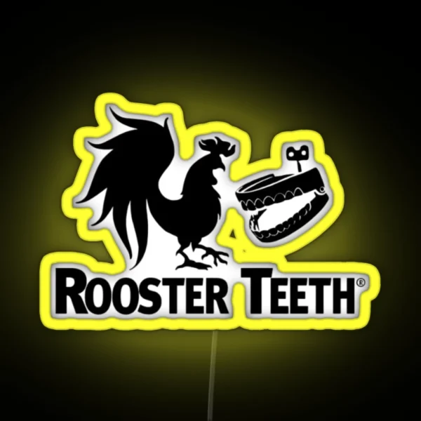 Rooster Teeth Old Logo RGB Neon Sign