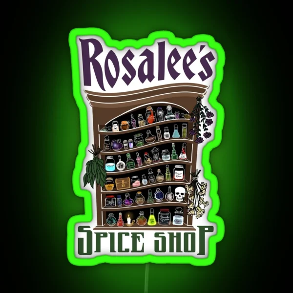 Rosalee S Spice Shop GRIMM RGB Neon Sign