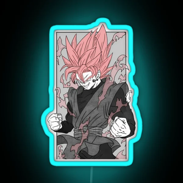 Rose Goku Black Manga RGB Neon Sign