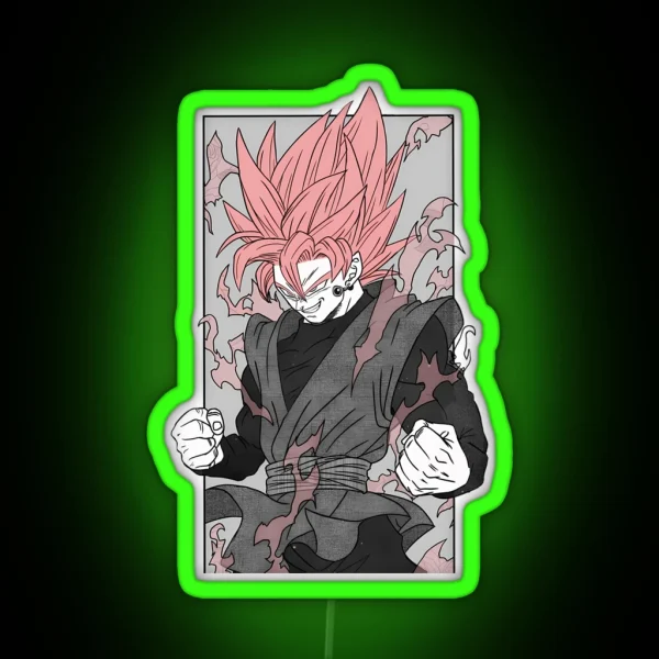 Rose Goku Black Manga RGB Neon Sign