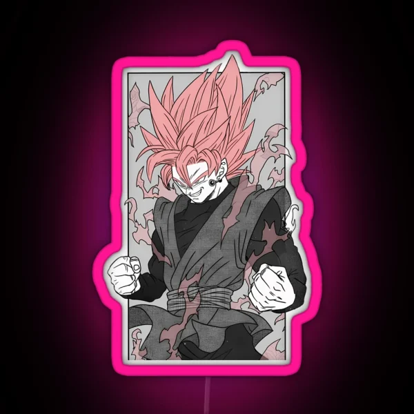 Rose Goku Black Manga RGB Neon Sign