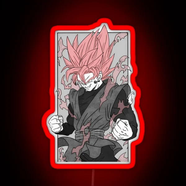 Rose Goku Black Manga RGB Neon Sign