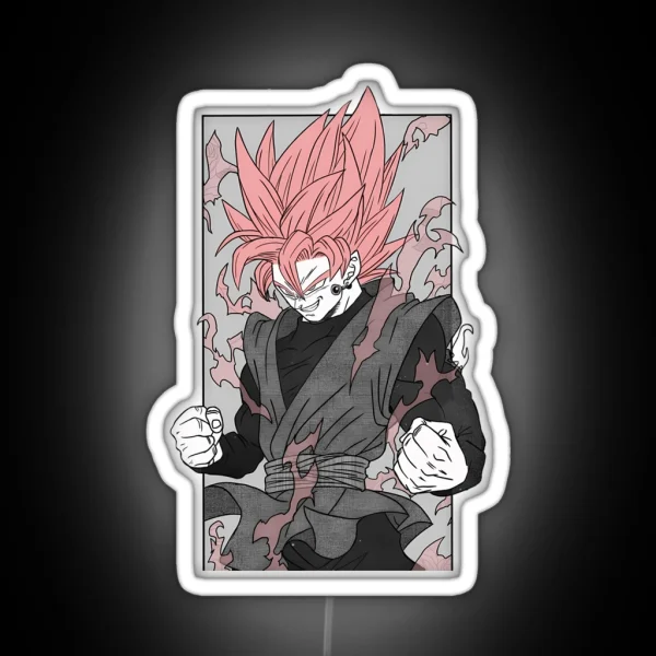 Rose Goku Black Manga RGB Neon Sign