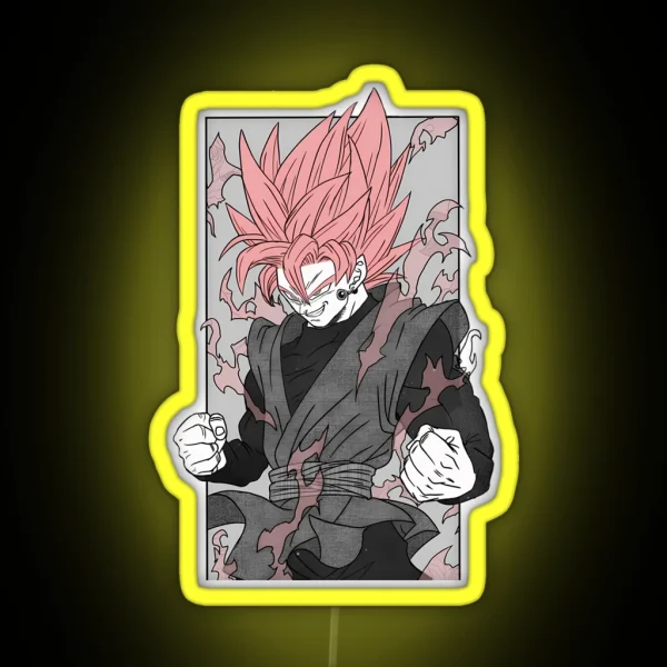 Rose Goku Black Manga RGB Neon Sign