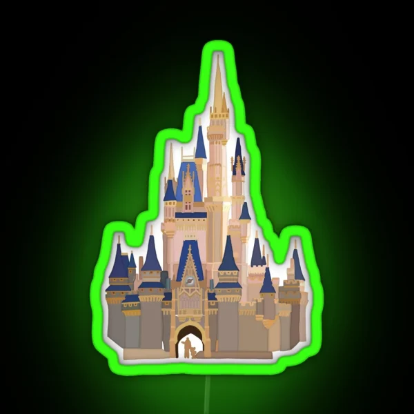 Rose Gold Castle RGB Neon Sign