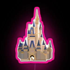 Rose Gold Castle RGB Neon Sign