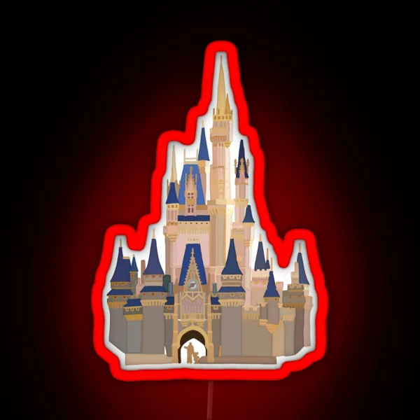 Rose Gold Castle RGB Neon Sign