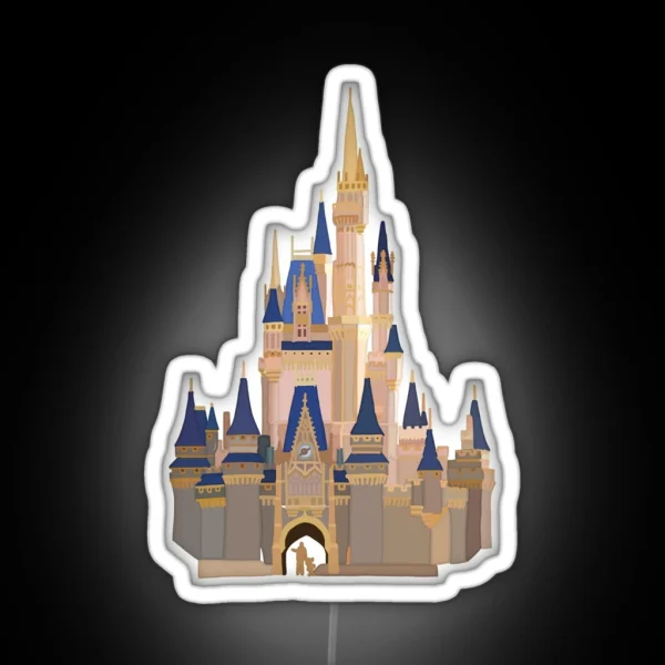 Rose Gold Castle RGB Neon Sign