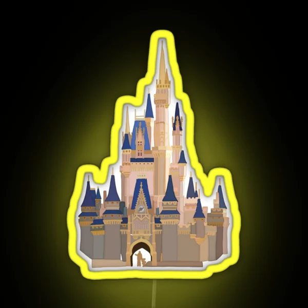 Rose Gold Castle RGB Neon Sign