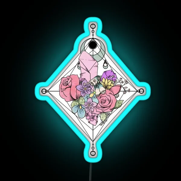 Rose Moon RGB Neon Sign